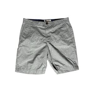 Original Penguin Men’s Anchor Print Shorts Gray 34 Chino Casual Nautical Summer